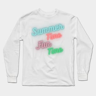 Summer Time, Fun Time. Fun Summer, Beach, Sand, Surf Design. Long Sleeve T-Shirt